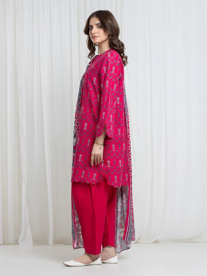 Printed Khaddar Suit - EWU6A3-37096-3P