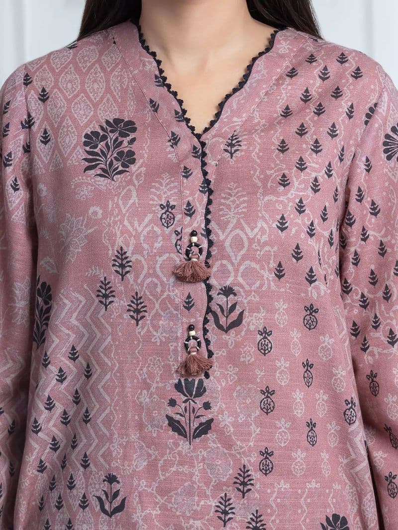 Printed Khaddar Suit - EWU6A3-37162-3P