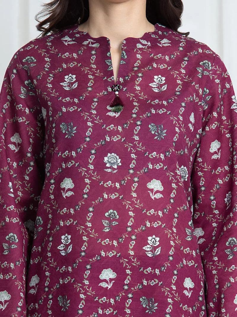 Printed Khaddar Suit - EWU6A3-37128-3P