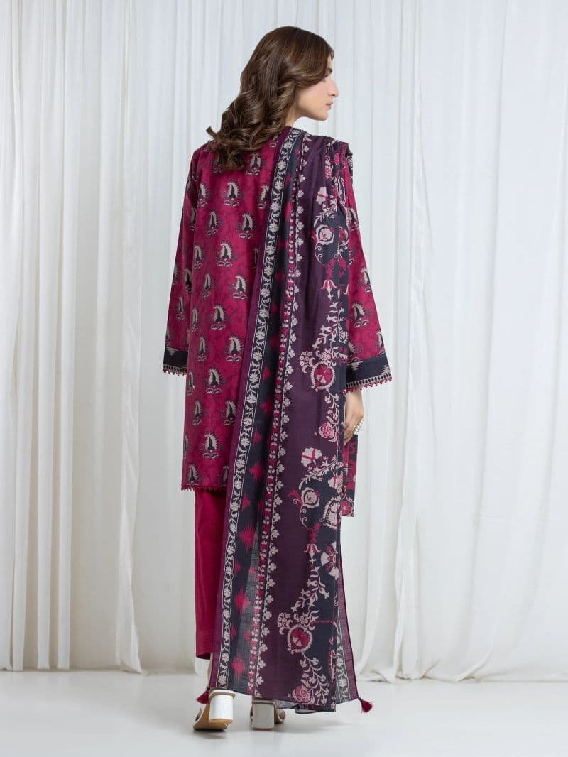 Printed Khaddar Suit - EWU6A3-37099-3P