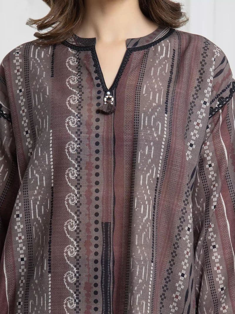 Printed Khaddar Suit - EWU6A3-37095-3P thumbnail