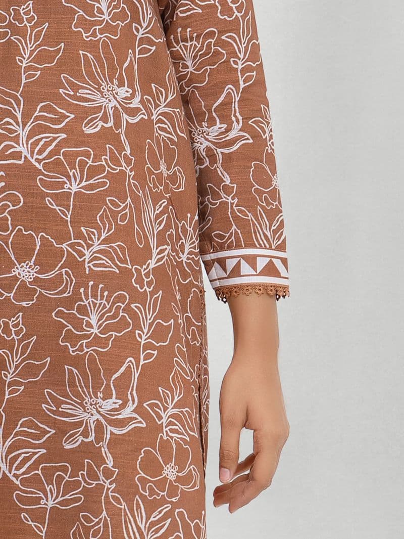 Printed Khaddar Suit - EWU6A3-37192-3P thumbnail