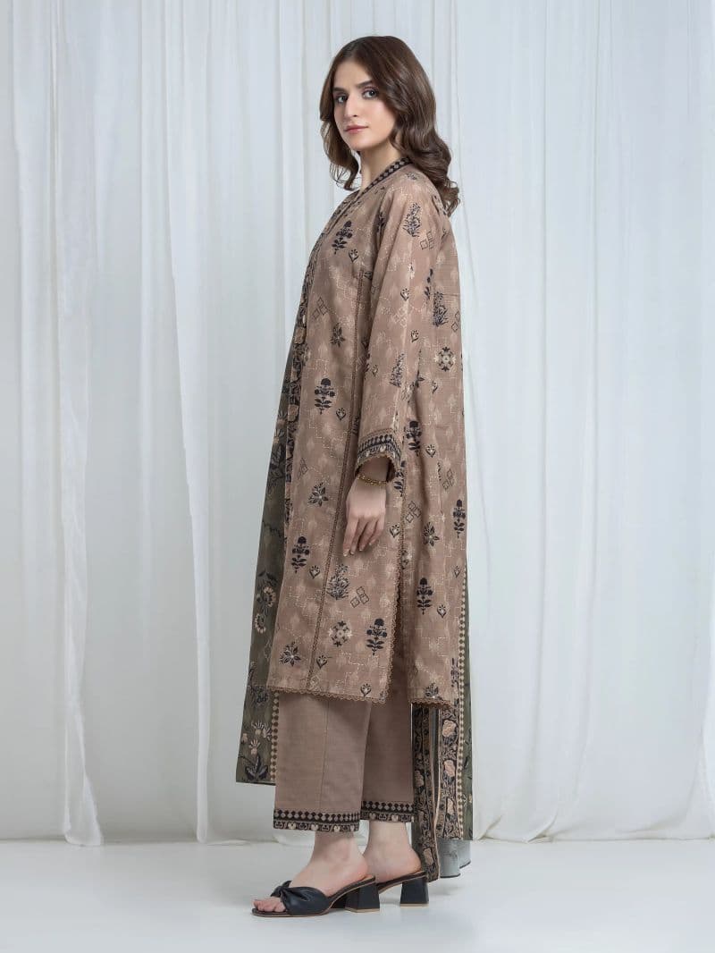 Printed Khaddar Suit - EWU6A3-37101-3P