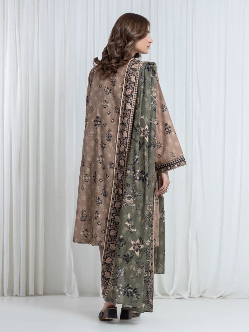 Printed Khaddar Suit - EWU6A3-37101-3P