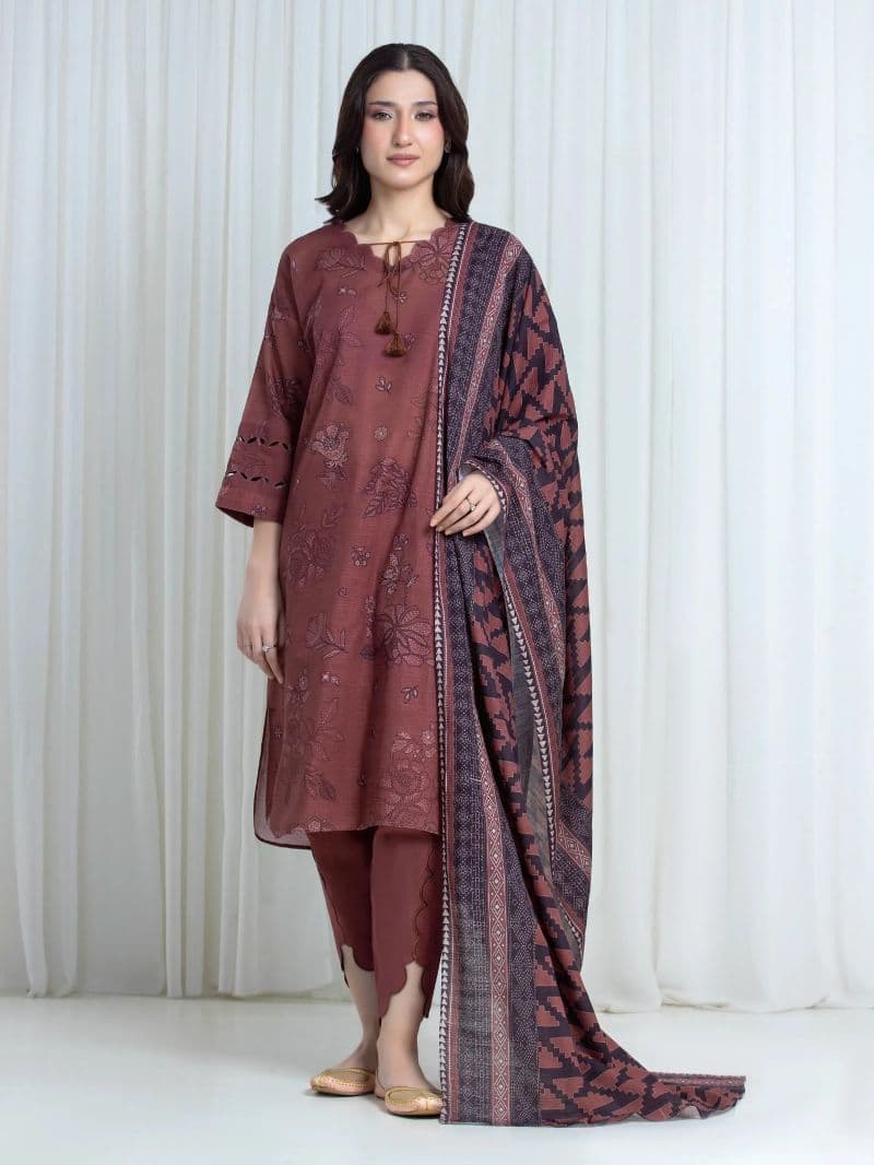 Printed Khaddar Suit - EWU6A3-37115-3P thumbnail