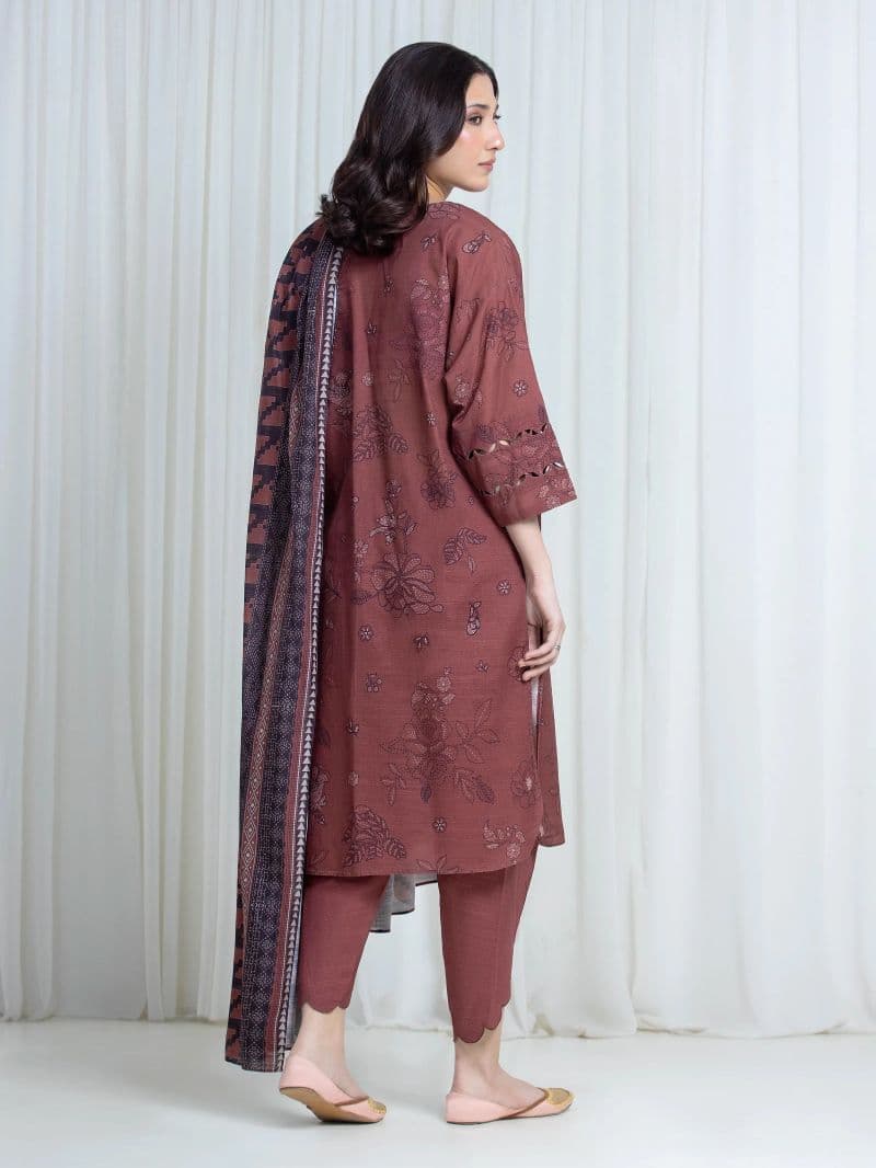 Printed Khaddar Suit - EWU6A3-37115-3P thumbnail