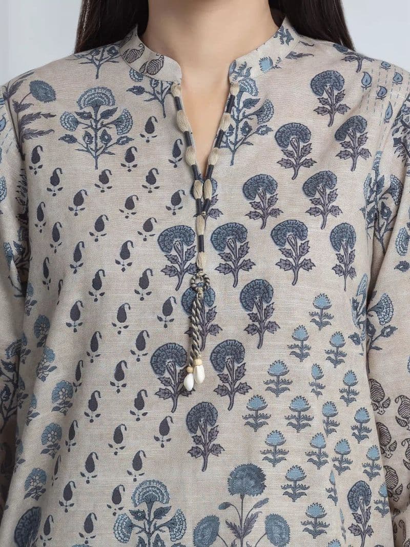 Printed Khaddar Suit - EWU6A3-37108-3P thumbnail