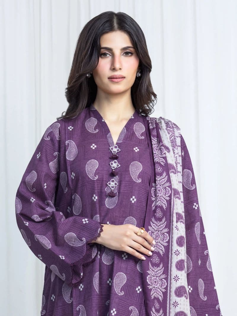 Printed Khaddar Suit - EWU6A3-37210-3P thumbnail