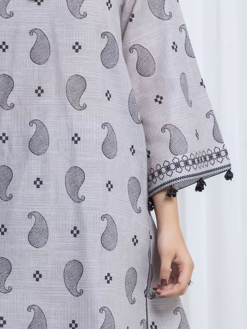 Printed Khaddar Suit - EWU6A3-37209-3P