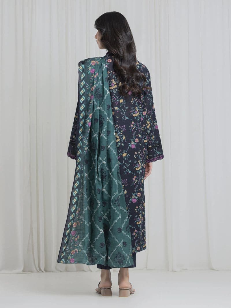 Printed Khaddar Suit - EWU6A3-37057-3P thumbnail