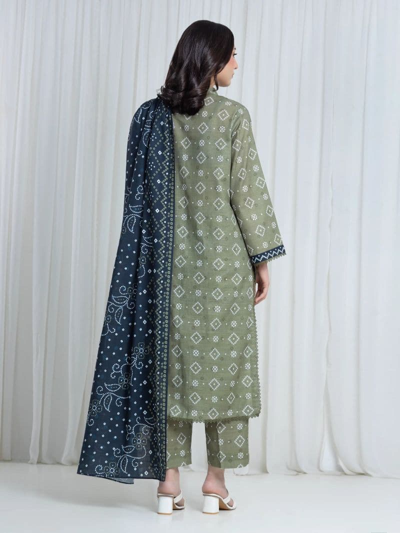 Printed Khaddar Suit - EWU6A3-37189-3P
