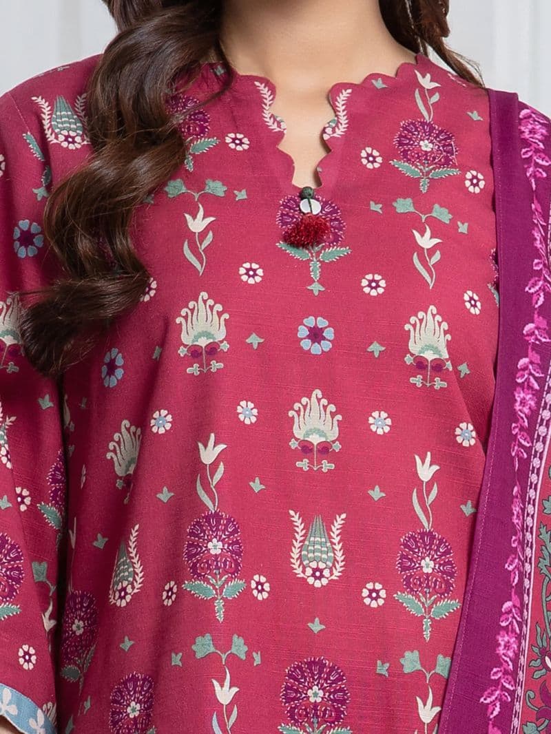 Printed Khaddar Suit - EWU6A3-37086-3P