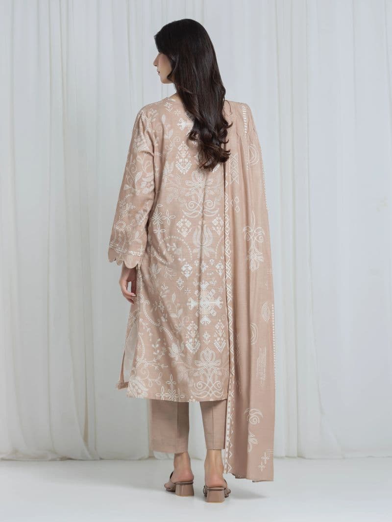 Printed Khaddar Suit - EWU6A3-37072-3P thumbnail