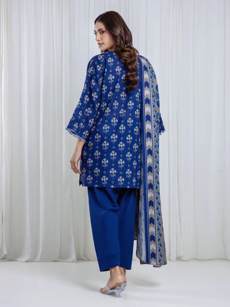 Printed Khaddar Suit - EWU6A3-37070-3P