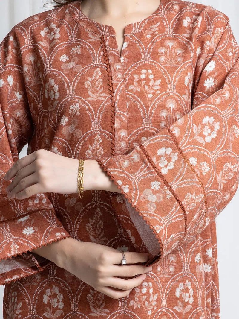Printed Khaddar Suit - EWU6A3-37049-3P