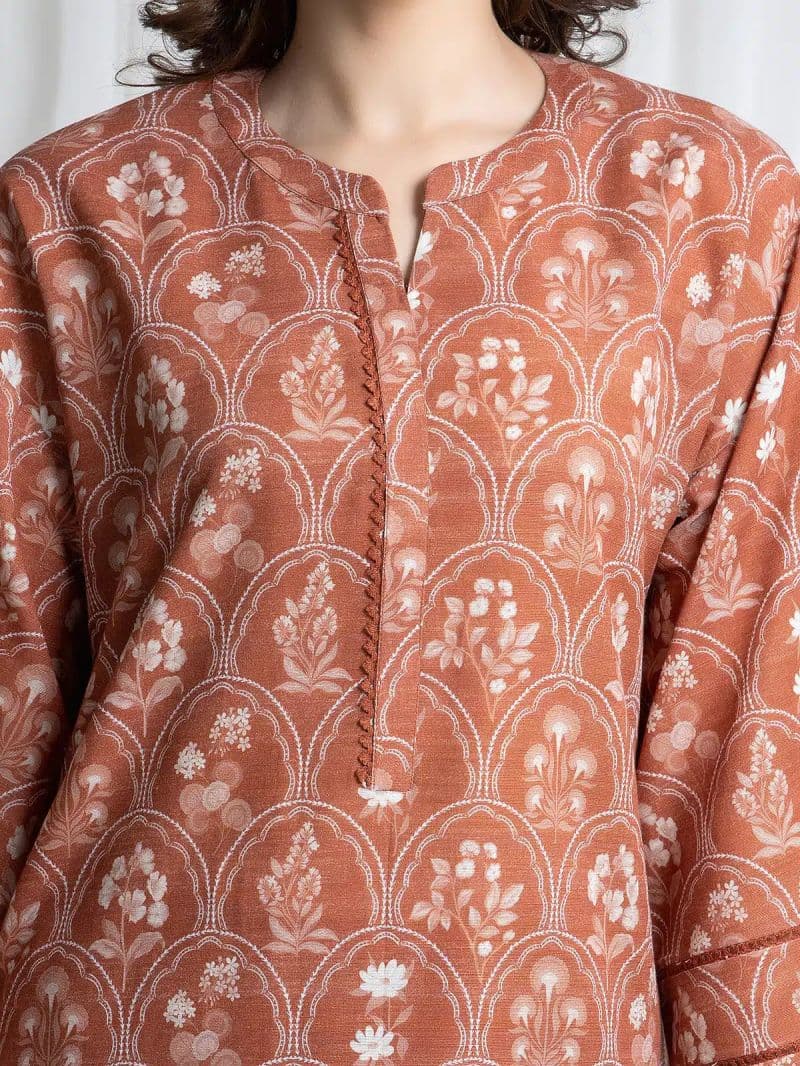 Printed Khaddar Suit - EWU6A3-37049-3P