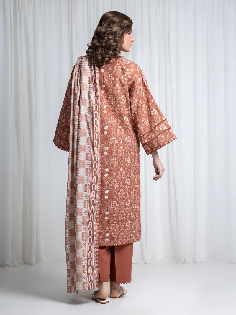 Printed Khaddar Suit - EWU6A3-37049-3P