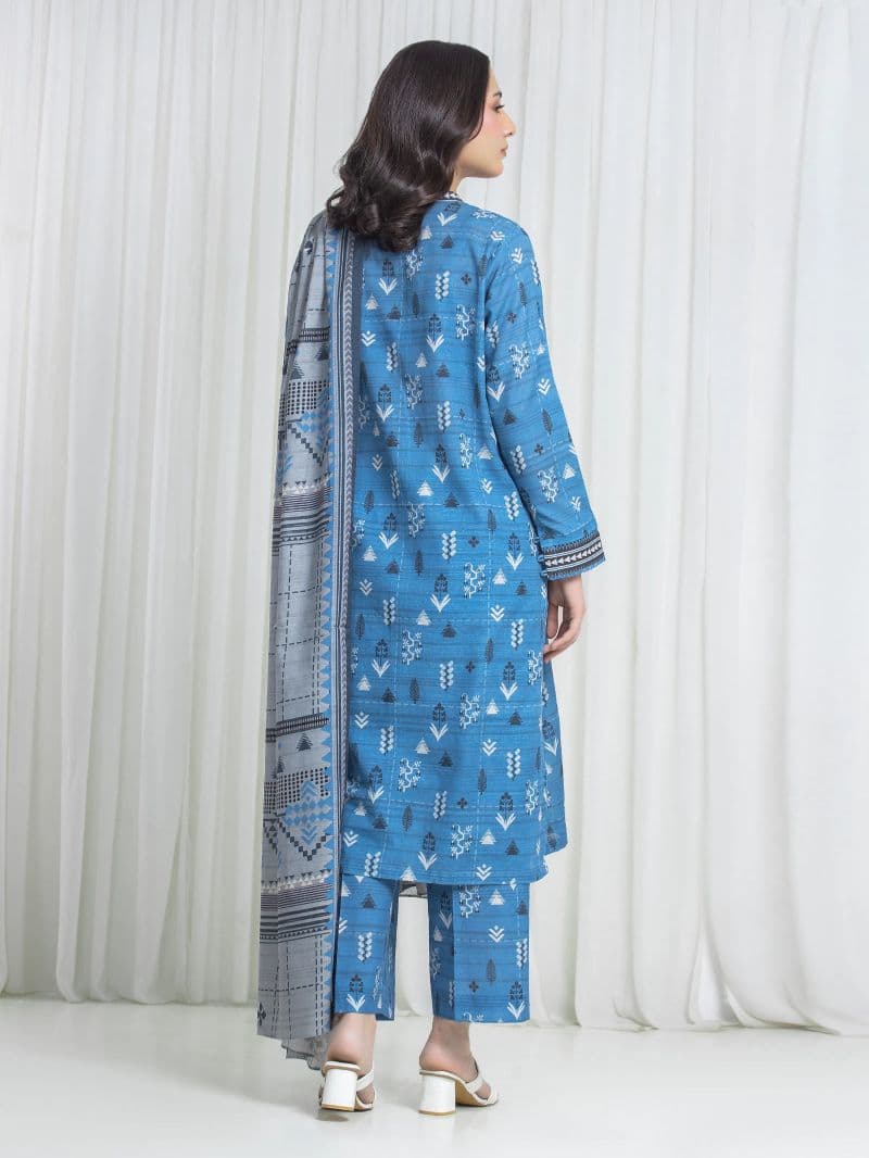 Printed Khaddar Suit - EWU6A3-37183-3P thumbnail