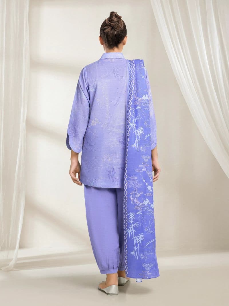 Printed Khaddar Suit - EWU6A3-37114-3P thumbnail