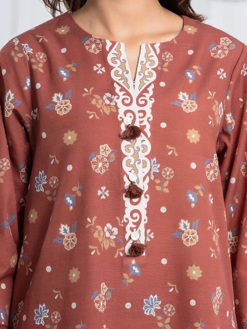 Printed Khaddar Suit - EWU6A3-37080-3P