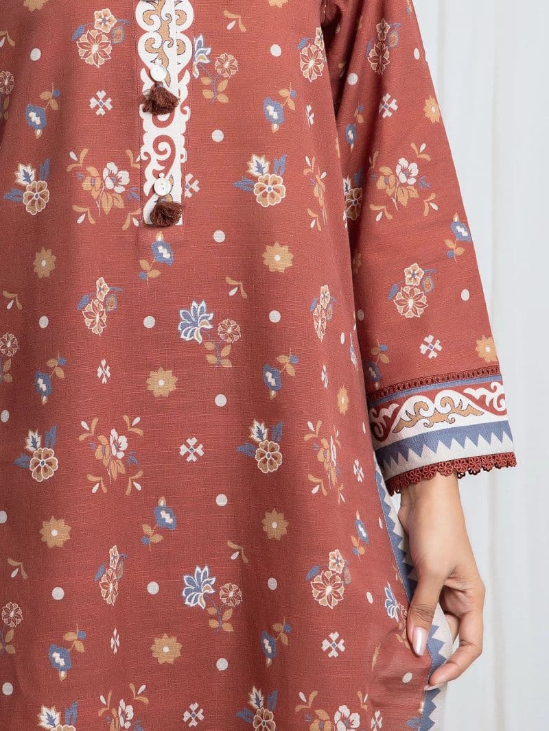 Printed Khaddar Suit - EWU6A3-37080-3P