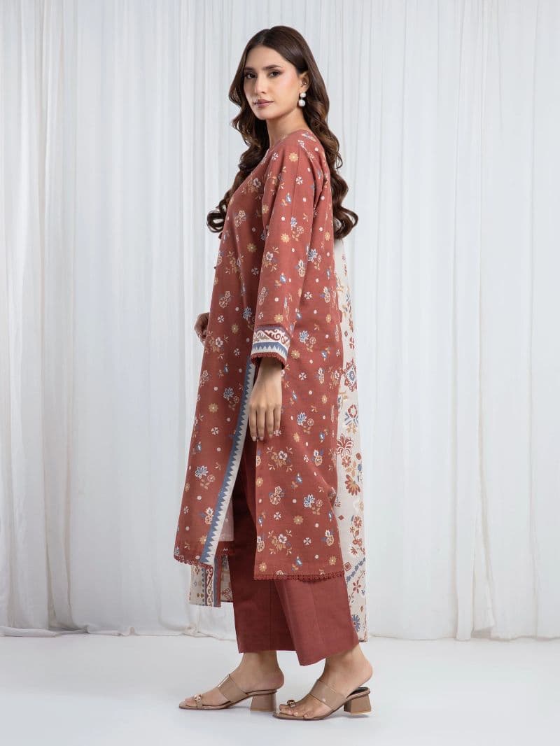 Printed Khaddar Suit - EWU6A3-37080-3P