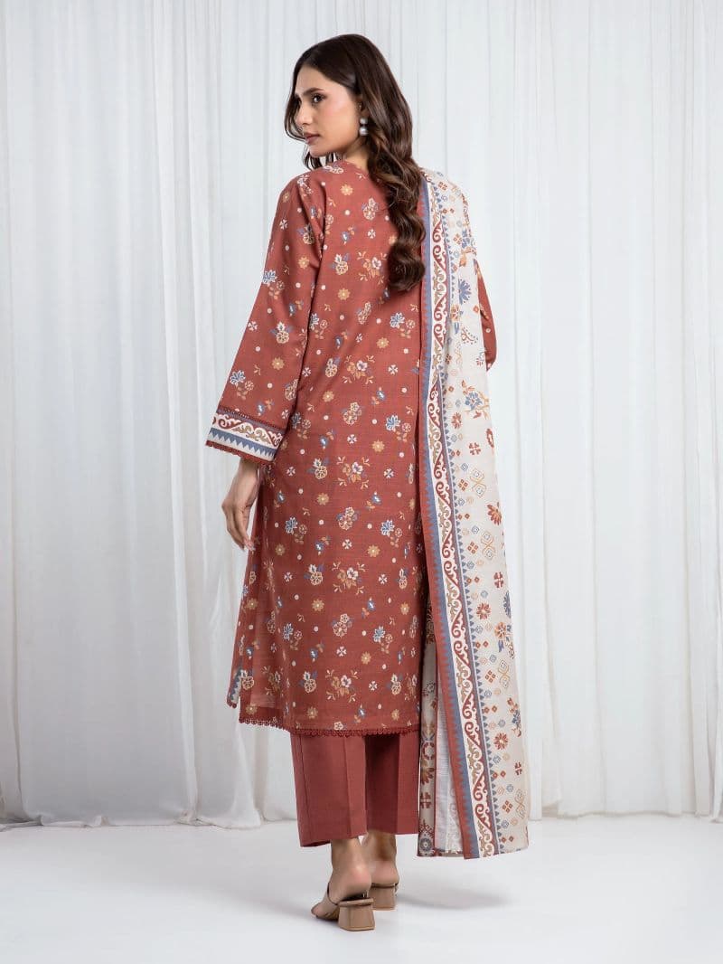 Printed Khaddar Suit - EWU6A3-37080-3P