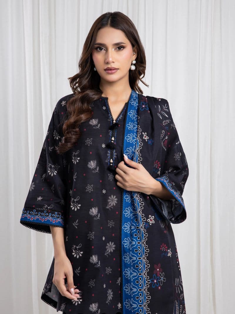 Printed Khaddar Suit - EWU6A3-37076-3P thumbnail