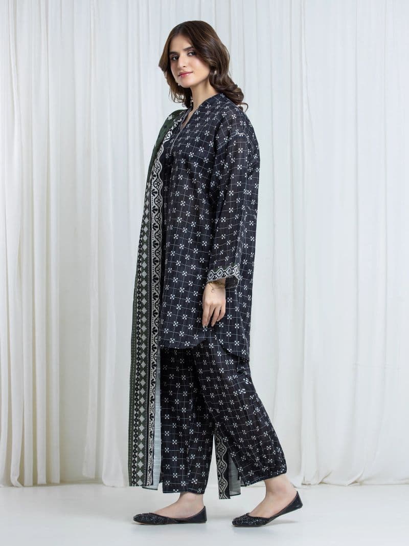 Printed Khaddar Suit - EWU6A3-37174-3P