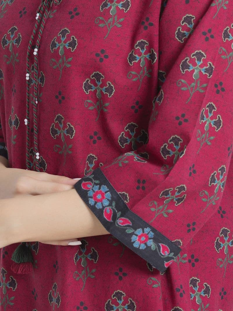 Printed Khaddar Suit - EWU6A3-37069-3P