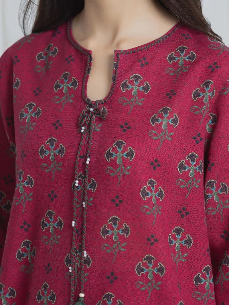 Printed Khaddar Suit - EWU6A3-37069-3P