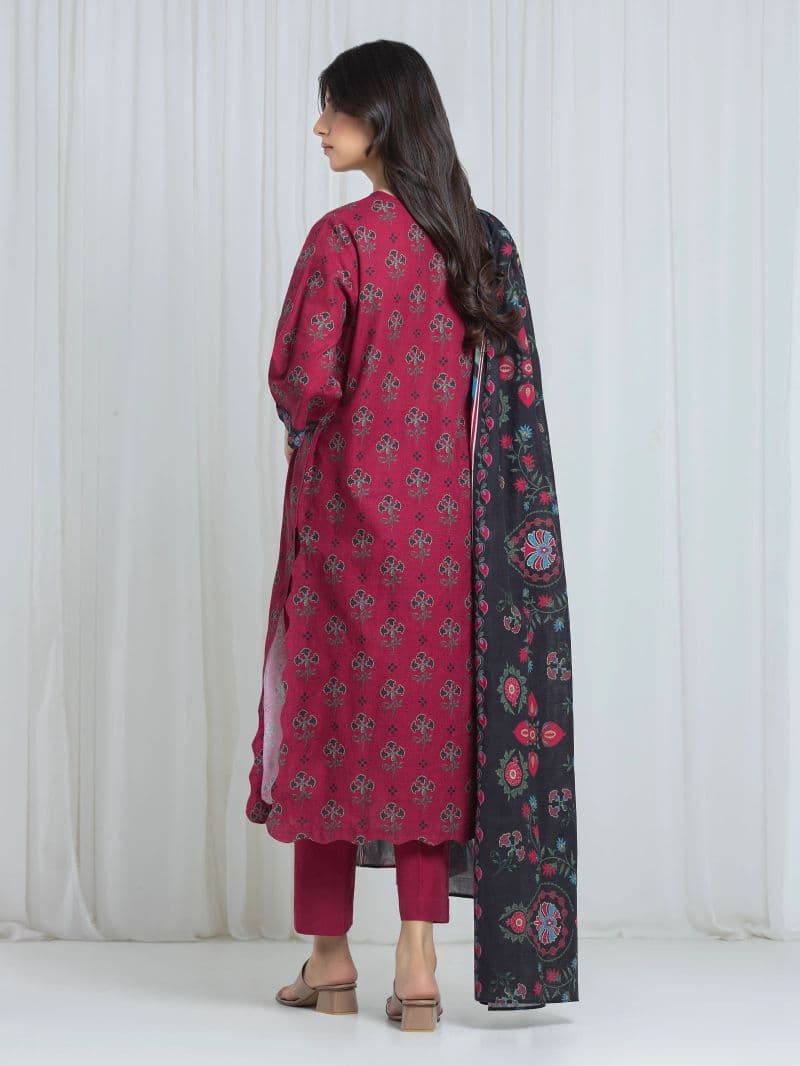 Printed Khaddar Suit - EWU6A3-37069-3P