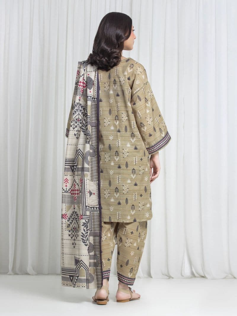 Printed Khaddar Suit - EWU6A3-37182-3P