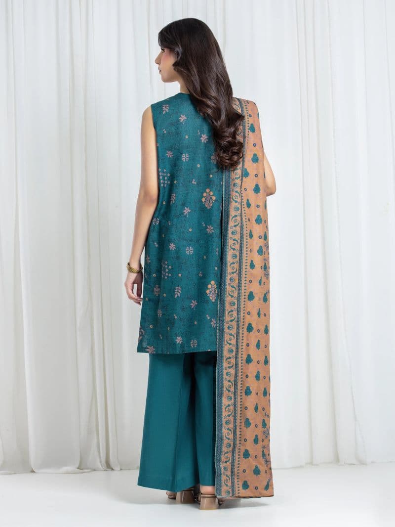 Printed Khaddar Suit - EWU6A3-37045-3P thumbnail