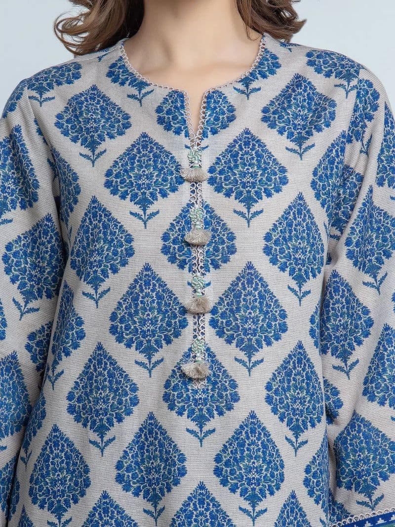 Printed Khaddar Suit - EWU6A3-37177-3P thumbnail
