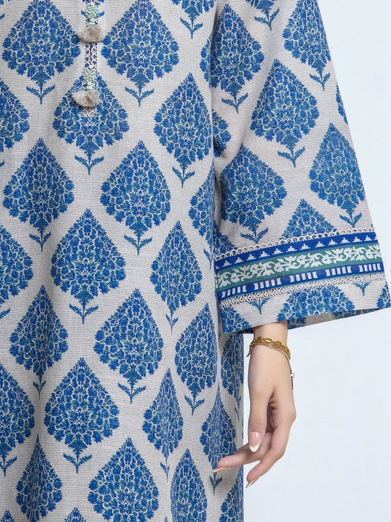 Printed Khaddar Suit - EWU6A3-37177-3P thumbnail