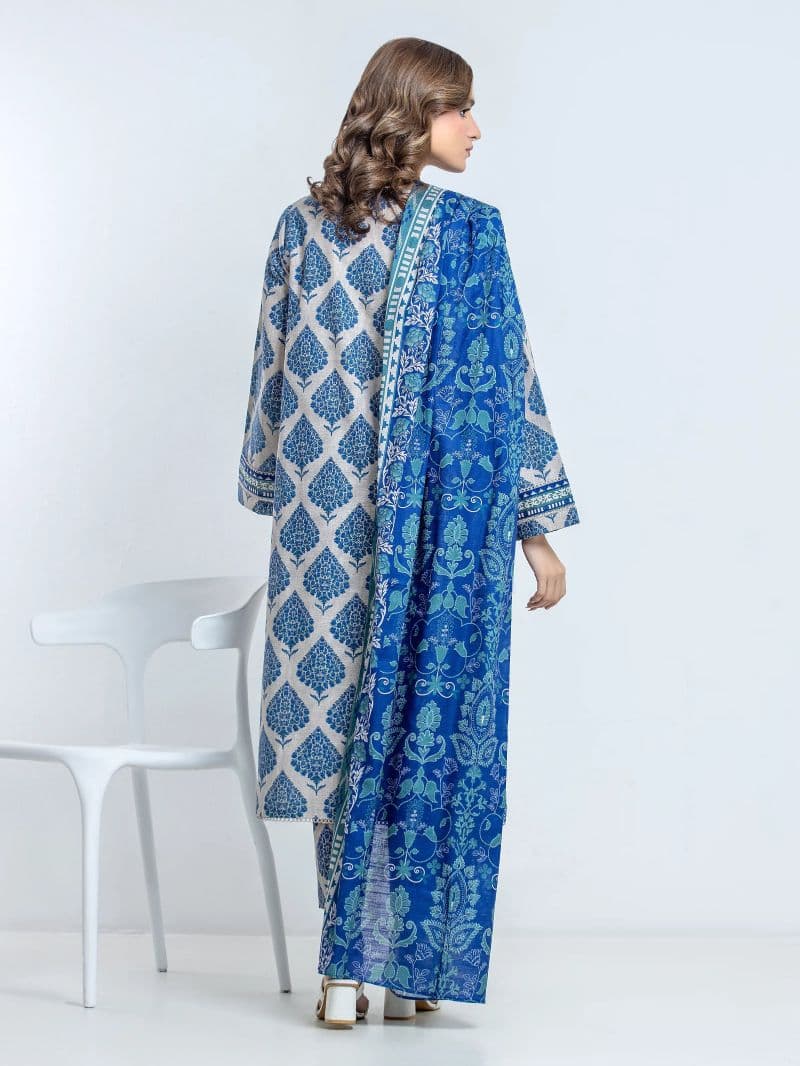 Printed Khaddar Suit - EWU6A3-37177-3P thumbnail
