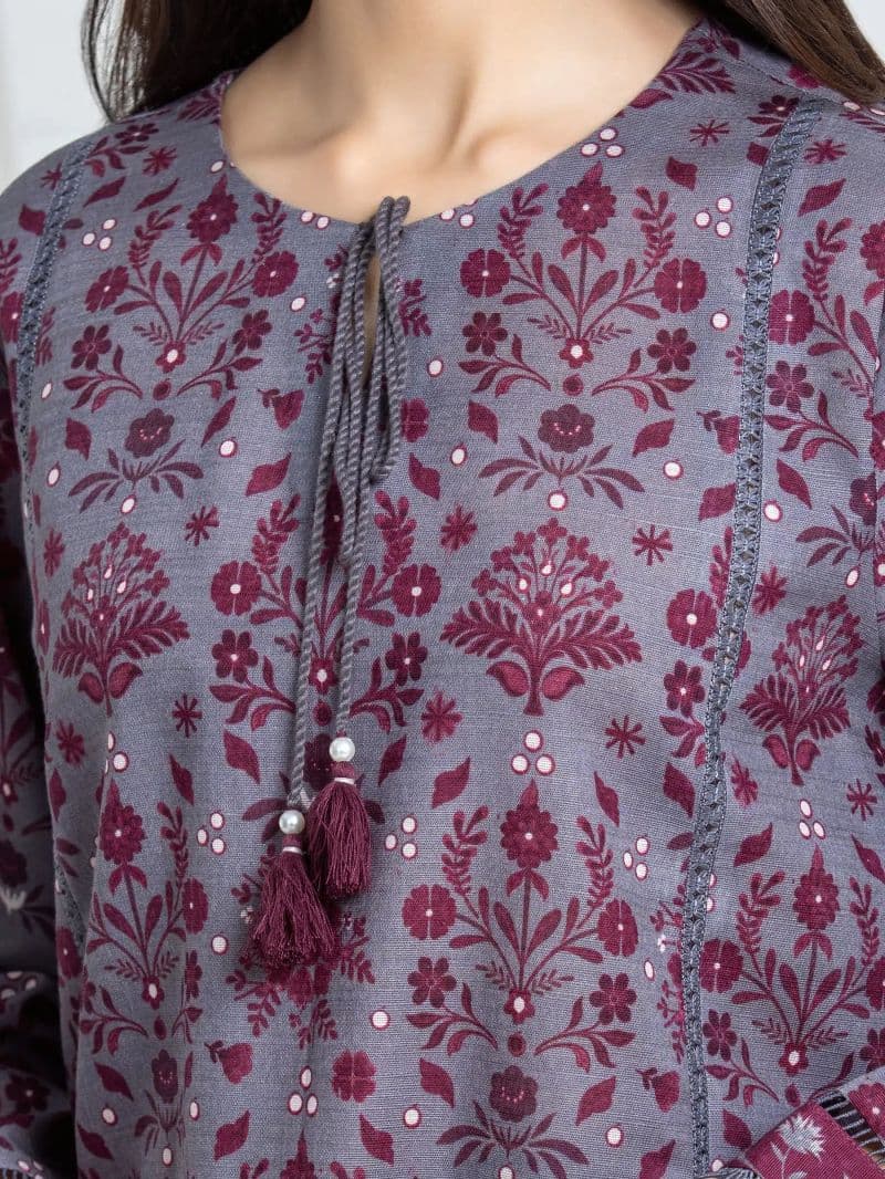 Printed Khaddar Suit - EWU6A3-37055-3P
