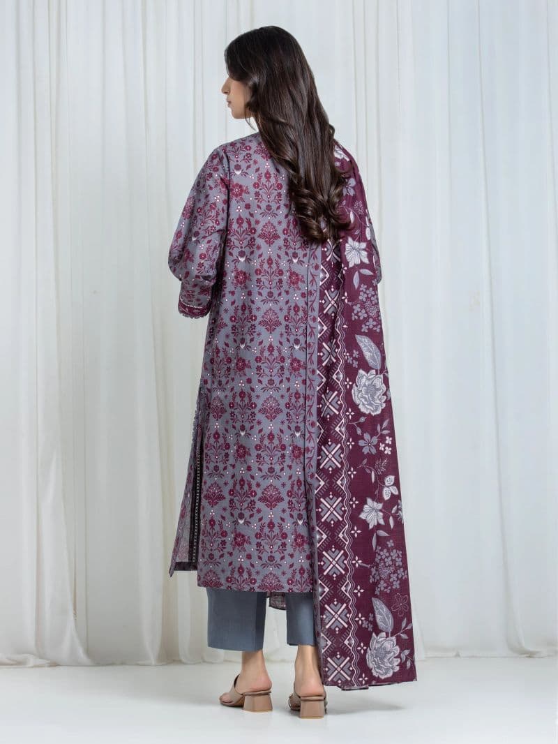 Printed Khaddar Suit - EWU6A3-37055-3P