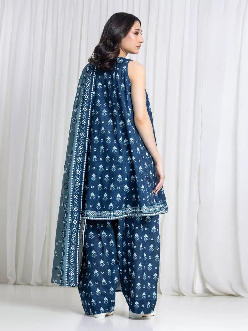 Printed Khaddar Suit - EWU6A3-37176-3P