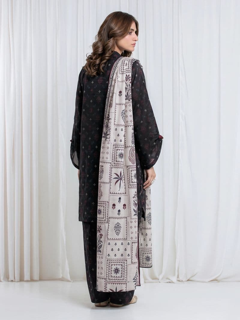 Printed Khaddar Suit - EWU6A3-37179-3P thumbnail
