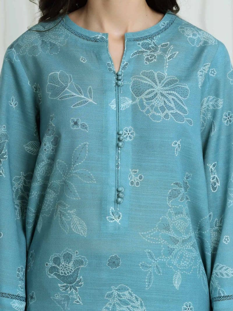 Printed Khaddar Suit - EWU6A3-37116-3P