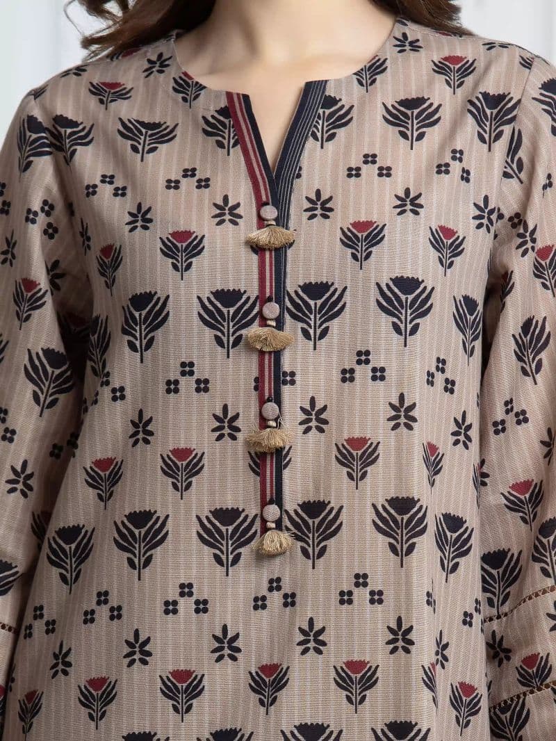 Printed Khaddar Suit - EWU6A3-37104-3P thumbnail