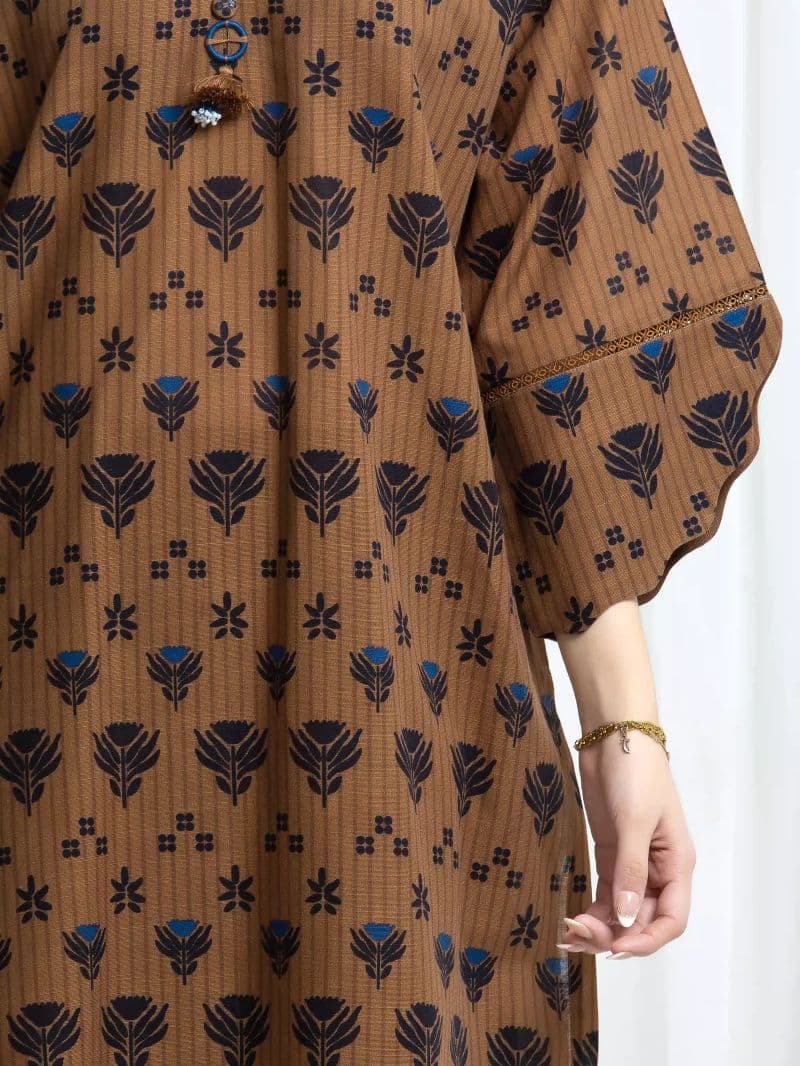 Printed Khaddar Suit - EWU6A3-37103-3P