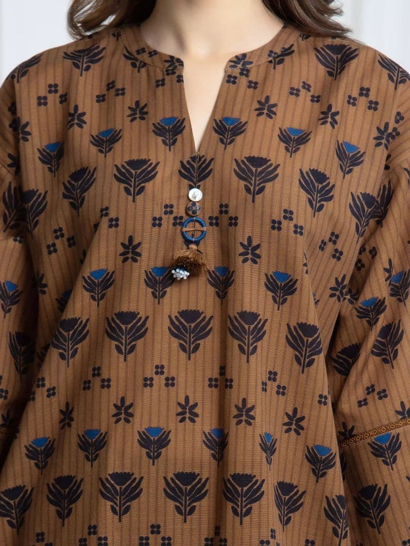Printed Khaddar Suit - EWU6A3-37103-3P