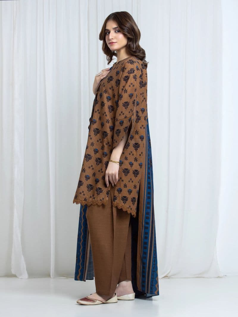 Printed Khaddar Suit - EWU6A3-37103-3P