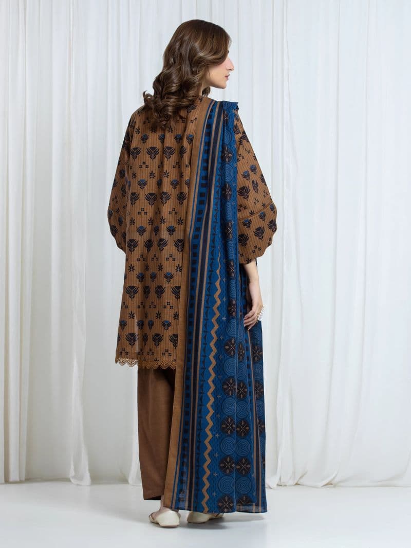 Printed Khaddar Suit - EWU6A3-37103-3P