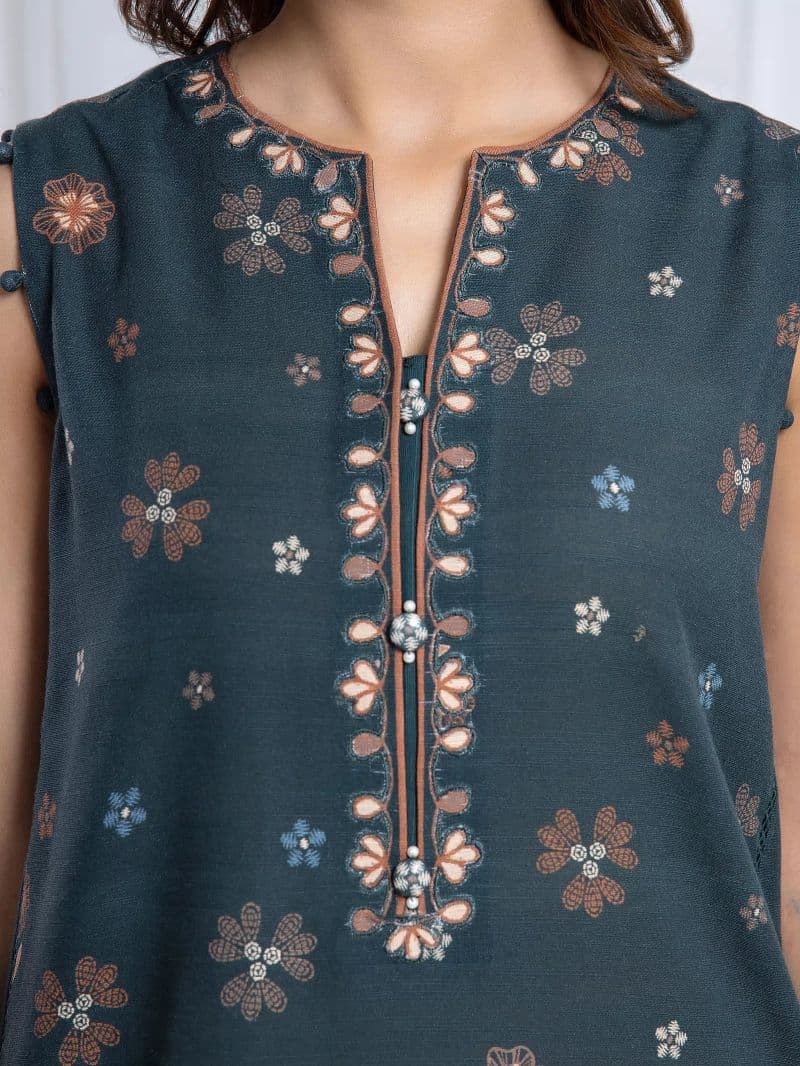 Printed Khaddar Suit - EWU6A3-37073-3P