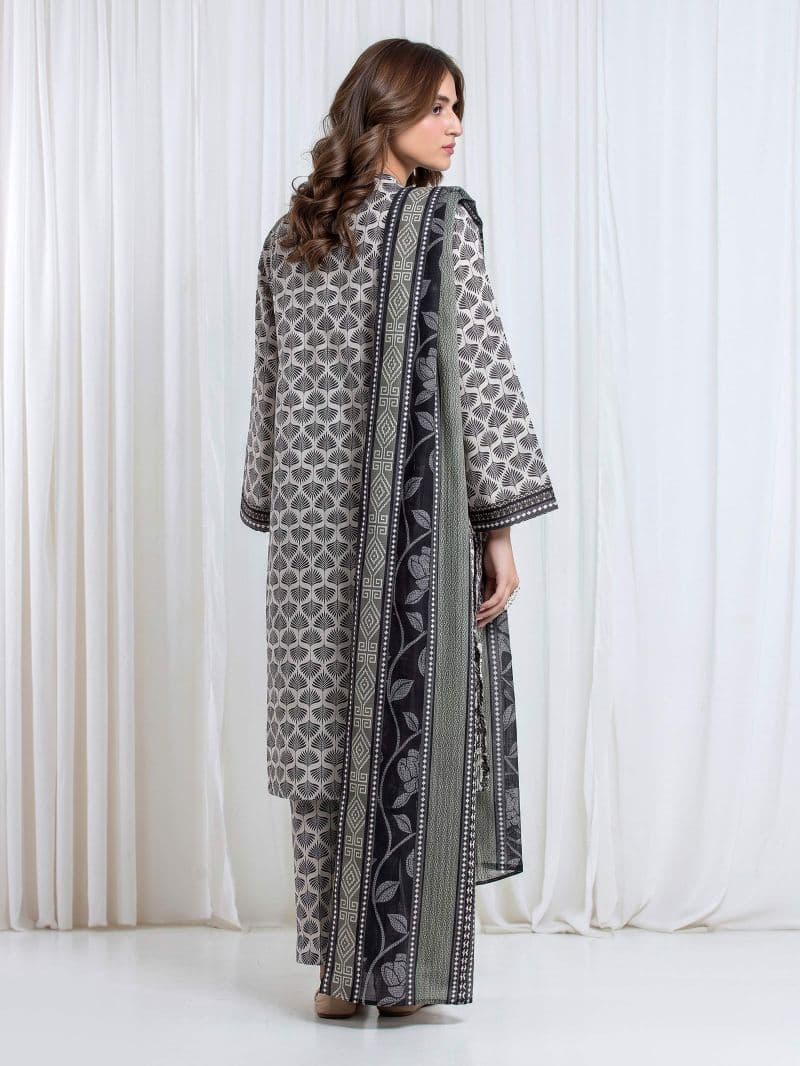 Printed Khaddar Suit - EWU6A3-37184-3P