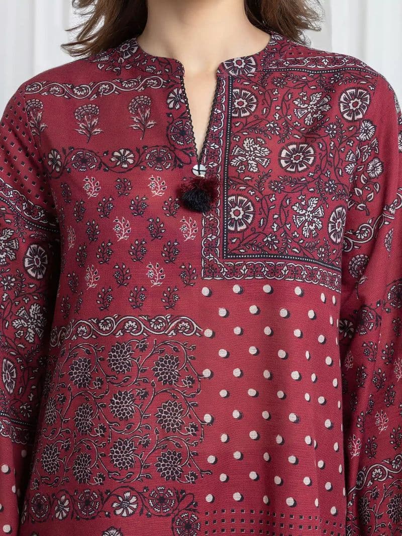 Printed Khaddar Suit - EWU6A3-37107-3P